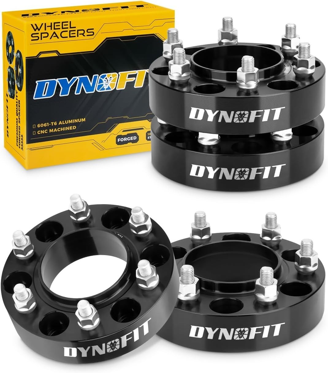 Dynofit 4PCS 1.5 in 6x5.5\'\' Wheel Spacers For 2019-2026 Ford Ranger 2021+ Bronco Dynofit 4PCS 1.5 in 6x5.5\'\' Wheel Spacers For 2019-2026 Ford Ranger 2021+ Bronco