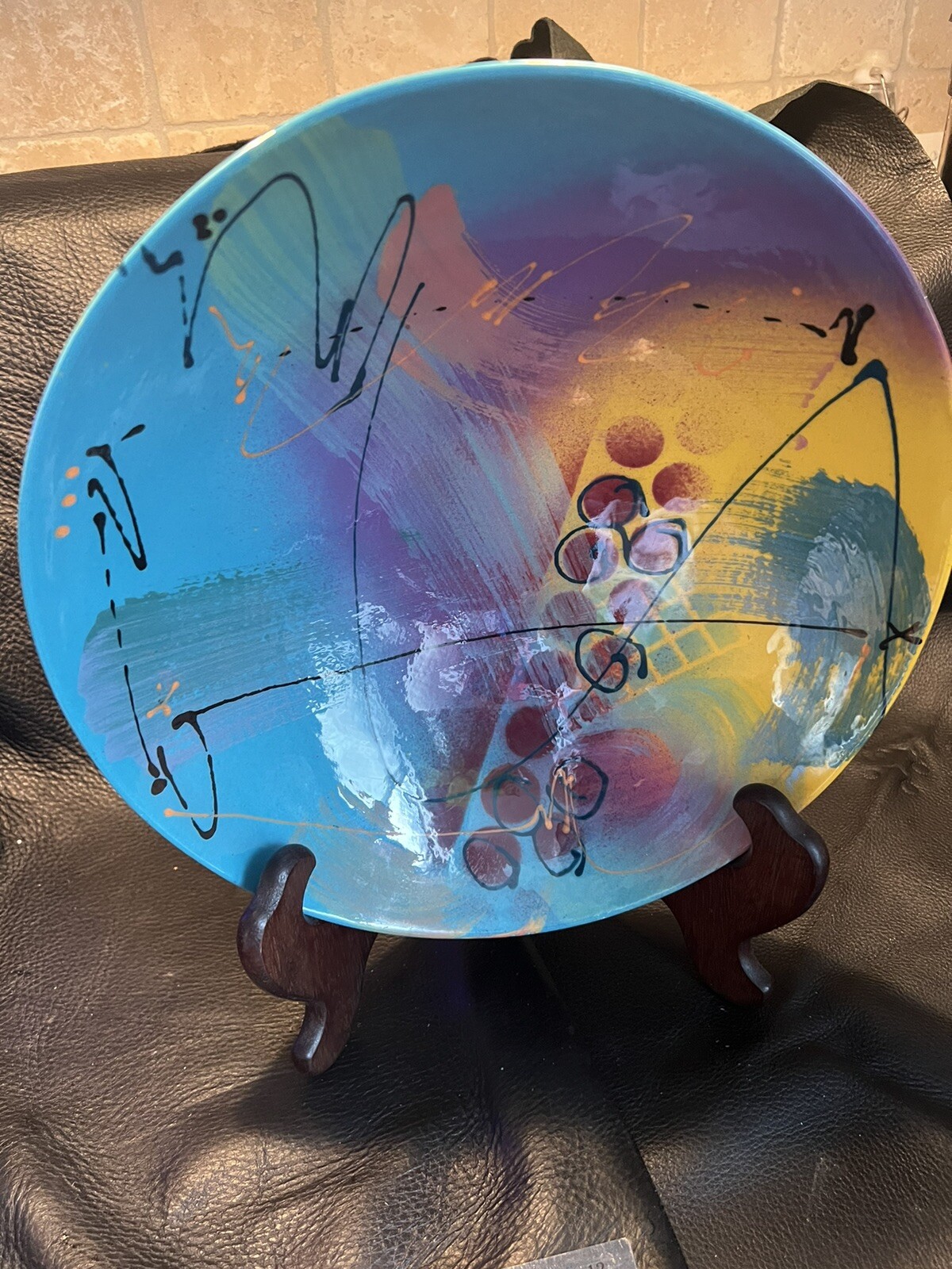 Abstract Hand Painted Bowl