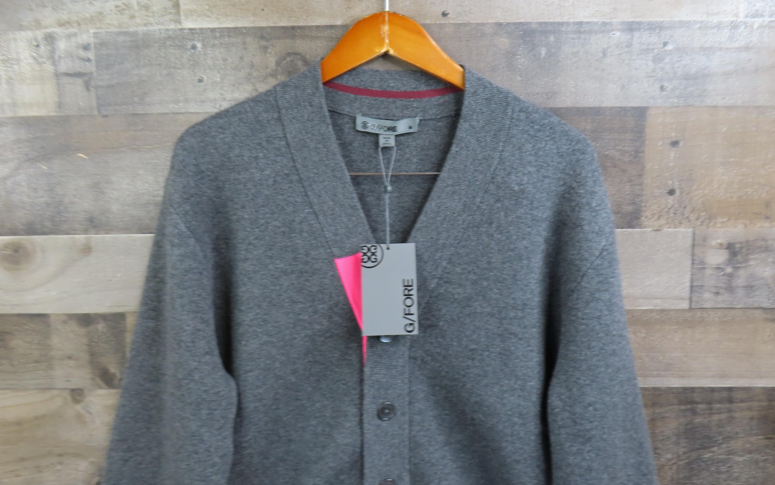 G/FORE Sweater Cardigan Mens Medium Gray Wool Cashmere Button Up Knit GMS000020 G/FORE Sweater Cardigan Mens Medium Gray Wool Cashmere Button Up Knit GMS000020