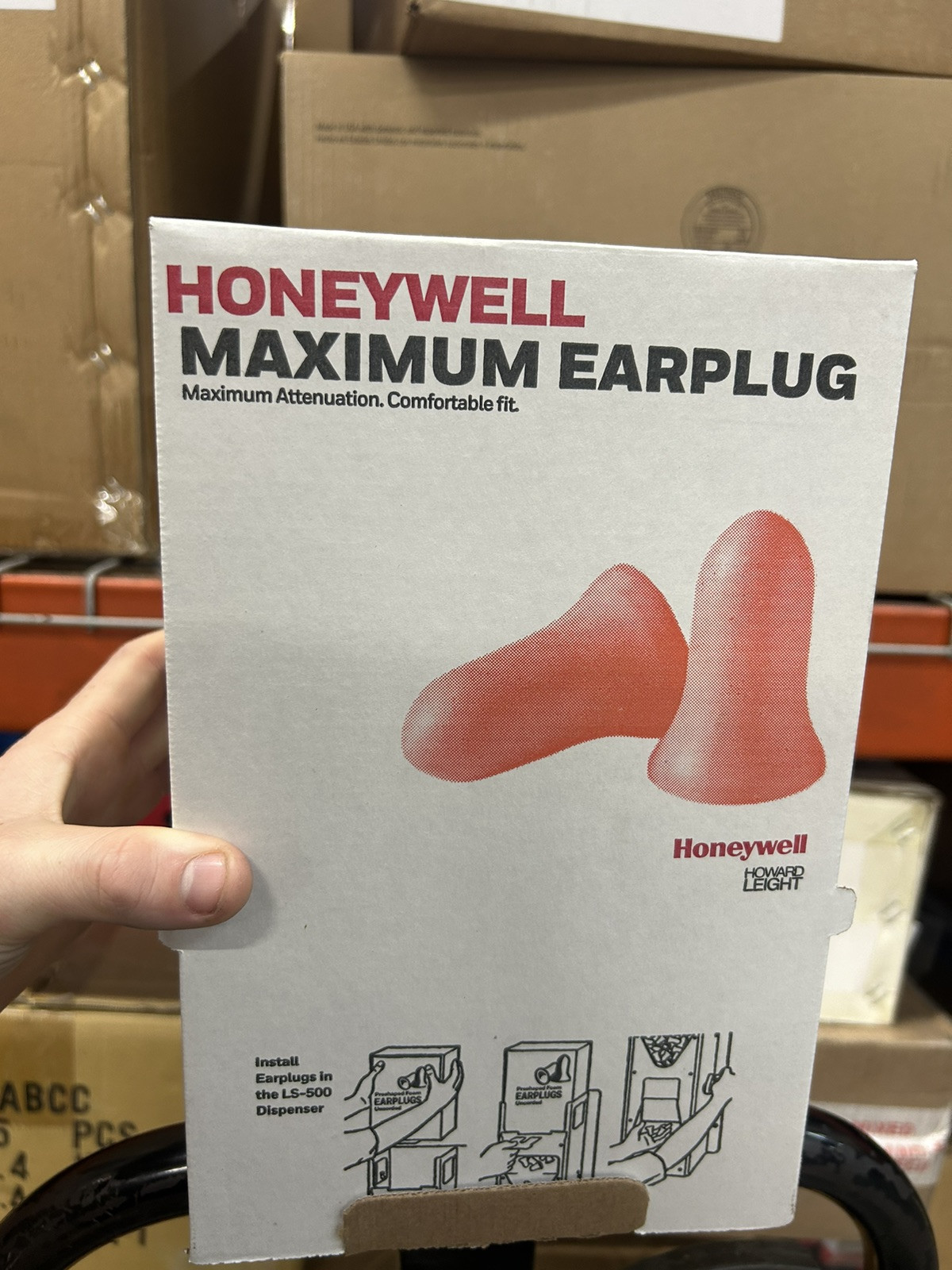 Honeywell Howard Leight Max-1-D Maximum uncorded Earplugs NRR33 500/CS