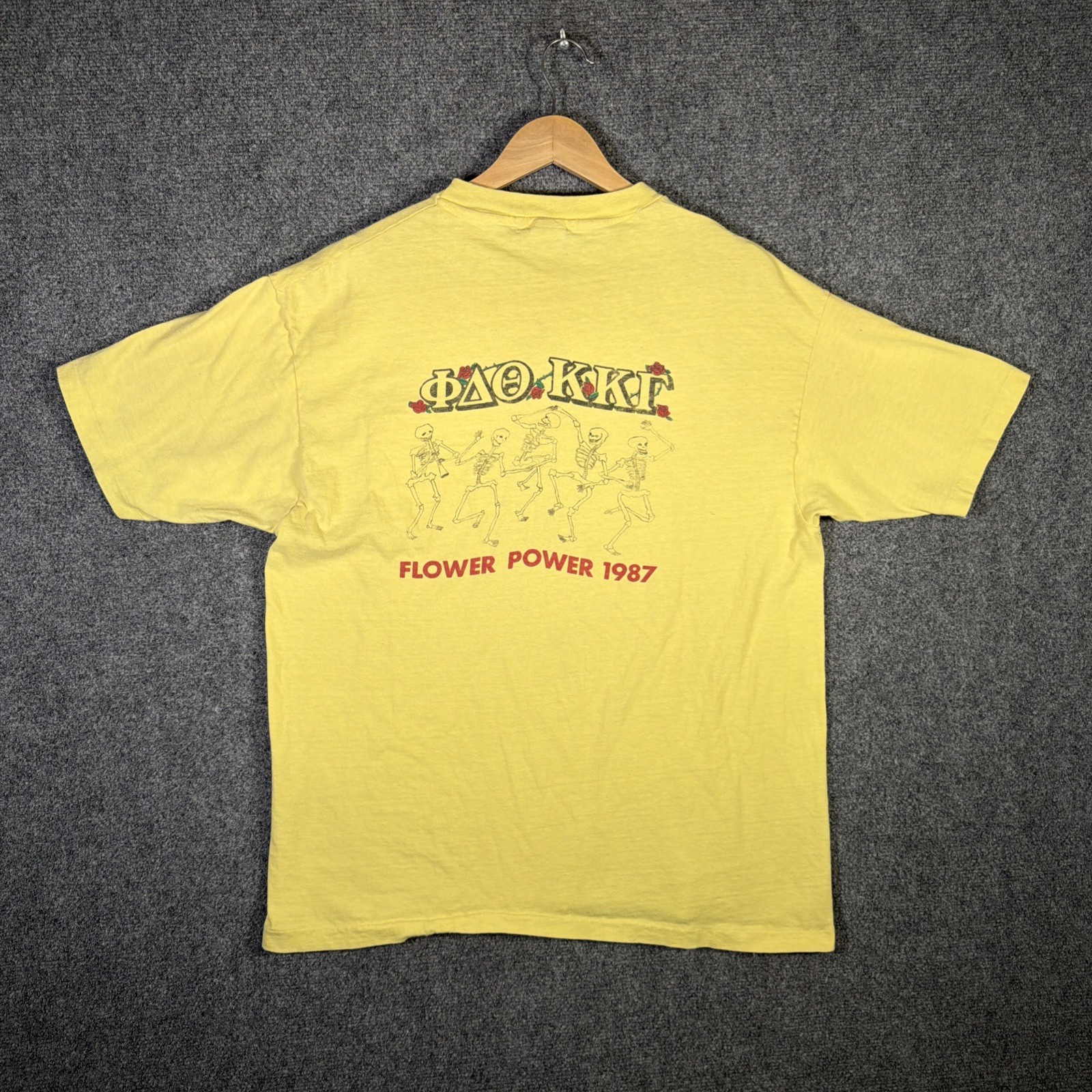 Vintage Grateful Dead Shirt XL Yellow 80s College Pardoy Budwesier Flower Power Vintage Grateful Dead Shirt XL Yellow 80s College Pardoy Budwesier Flower Power