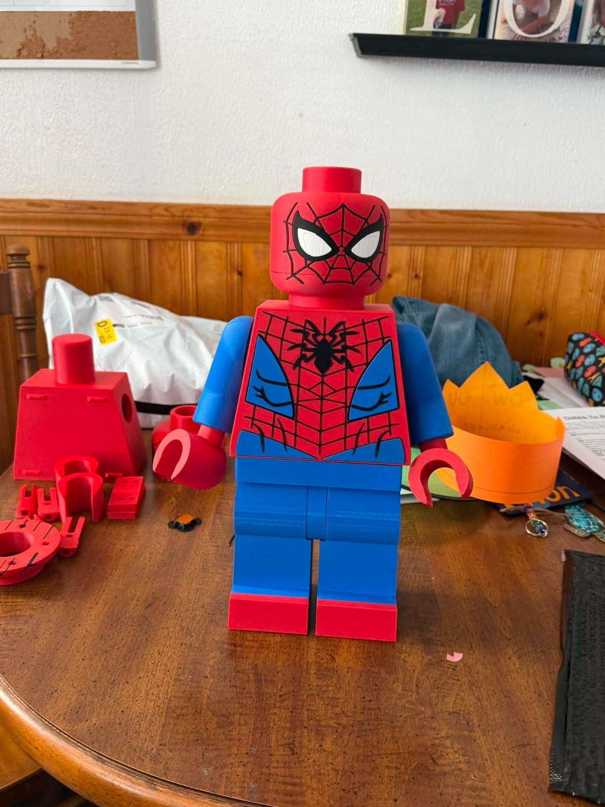 Big Spider LEGO Hero Brick 16 Inches Tall 3d Print Big Spider LEGO Hero Brick 16 Inches Tall 3d Print