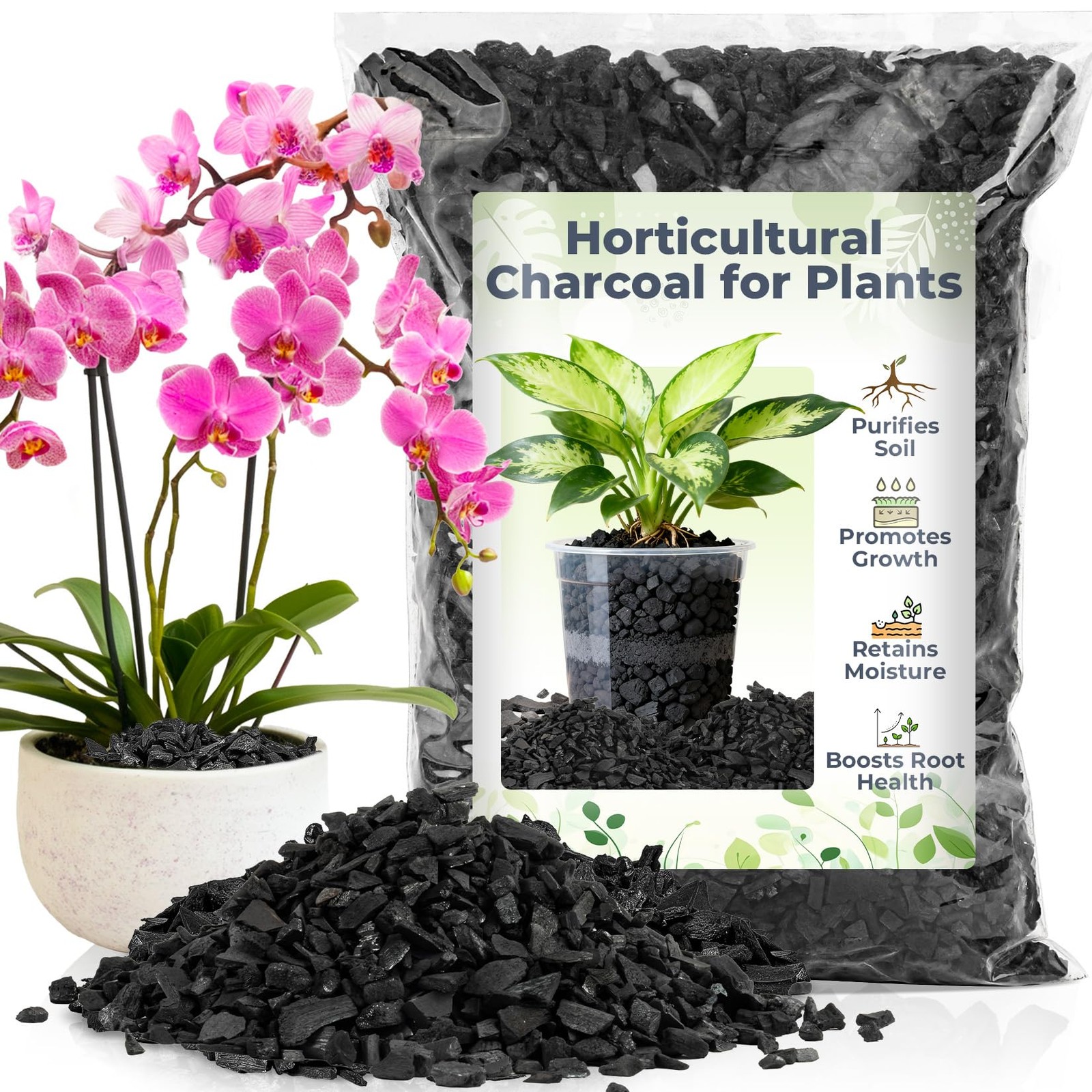Sukh Horticultural Charcoal for Plants - 2.5Qt. Natural Earth 2.5Qt., Black Sukh Horticultural Charcoal for Plants - 2.5Qt. Natural Earth 2.5Qt., Black