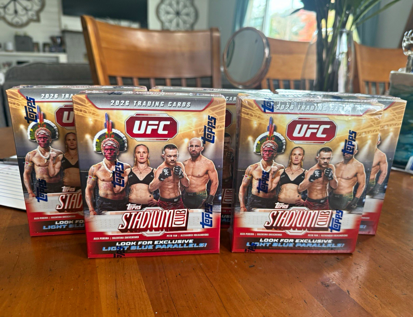 2026 Topps Stadium Club UFC MegA Box Lot (5)- 60 Cards Light Blue Parallels 2026 Topps Stadium Club UFC MegA Box Lot (5)- 60 Cards Light Blue Parallels
