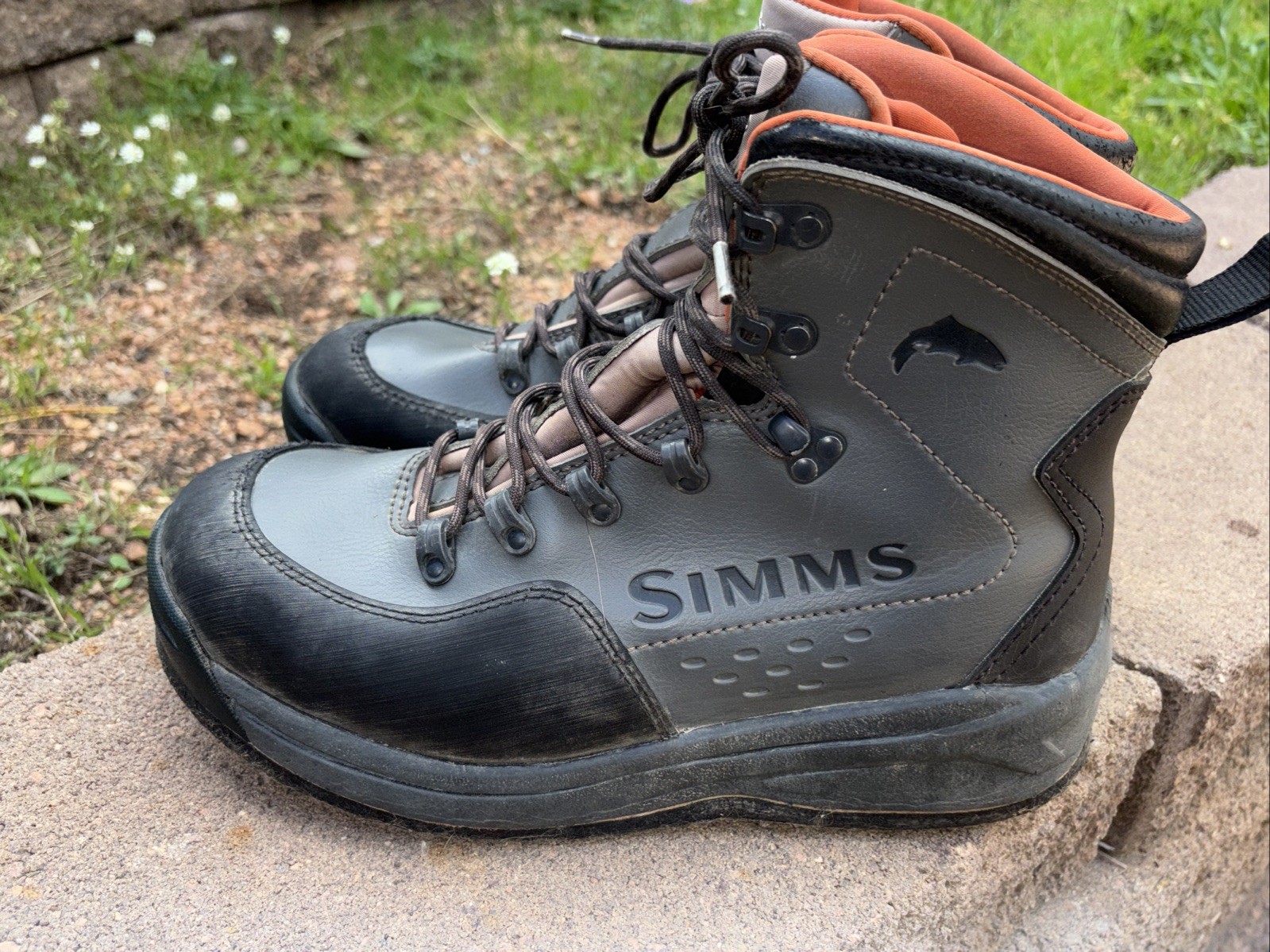 Simms Men’s Wading Boots Size 11 Rubber Sole Used Fishing Fly Fishing Simms Men’s Wading Boots Size 11 Rubber Sole Used Fishing Fly Fishing
