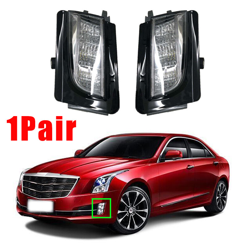 1 Pair Front Fog Light Daytime Running Lights For Cadillac ATSL 2013-2019 LH&RH