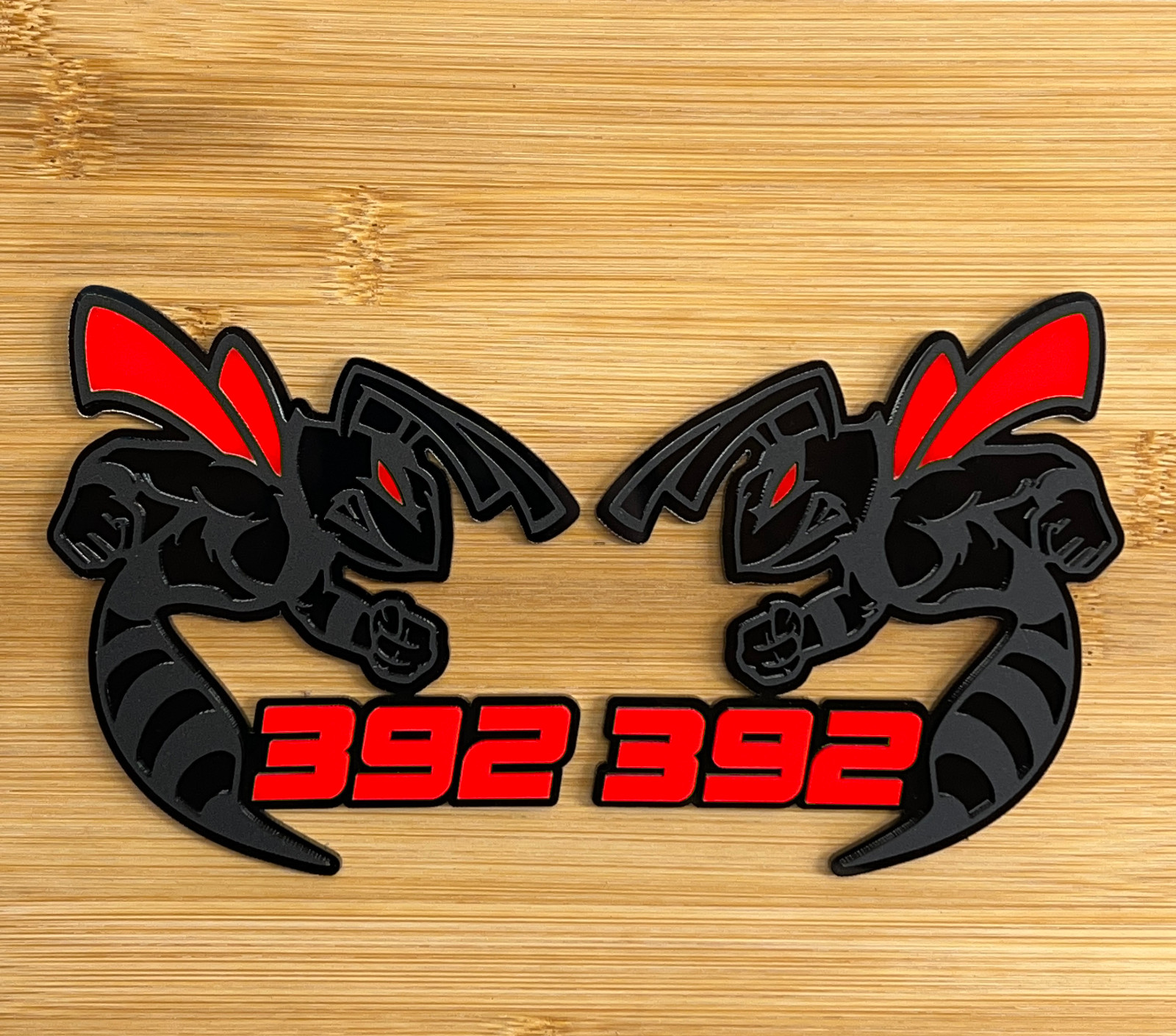 392 Hornet Badges Emblem BEE RED eye /wings, 2 BADGES, Fender Aggressive 392 Hornet Badges Emblem BEE RED eye /wings, 2 BADGES, Fender Aggressive