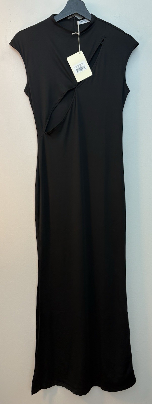 Peppermayo Women\'s Special Affair Keyhole Solid Black Maxi Dress Size 8 Sku#61
