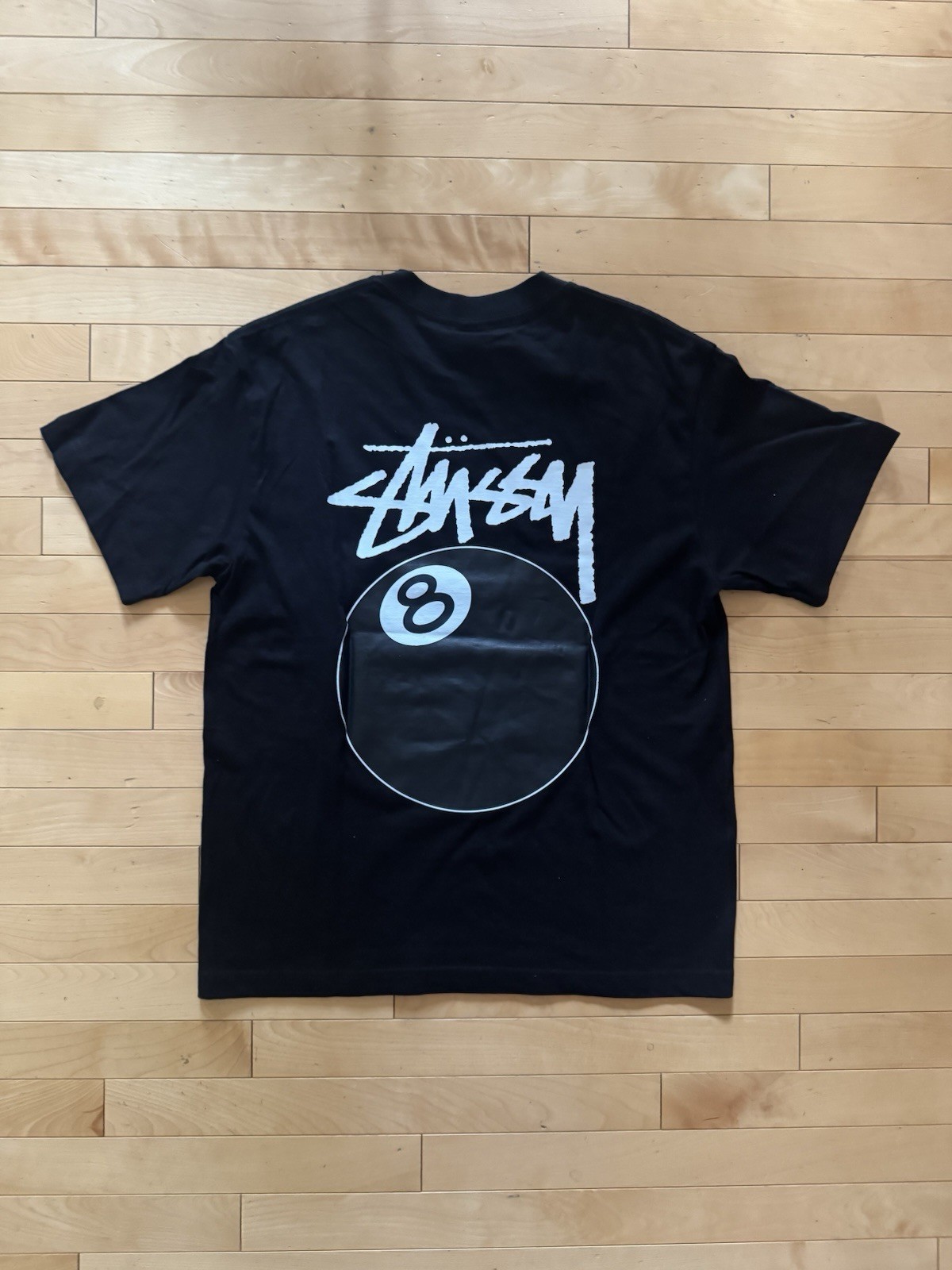 Stussy Black 8 Ball Logo Graphic Crewneck Tee Men’s Size L NWT Stussy Black 8 Ball Logo Graphic Crewneck Tee Men’s Size L NWT