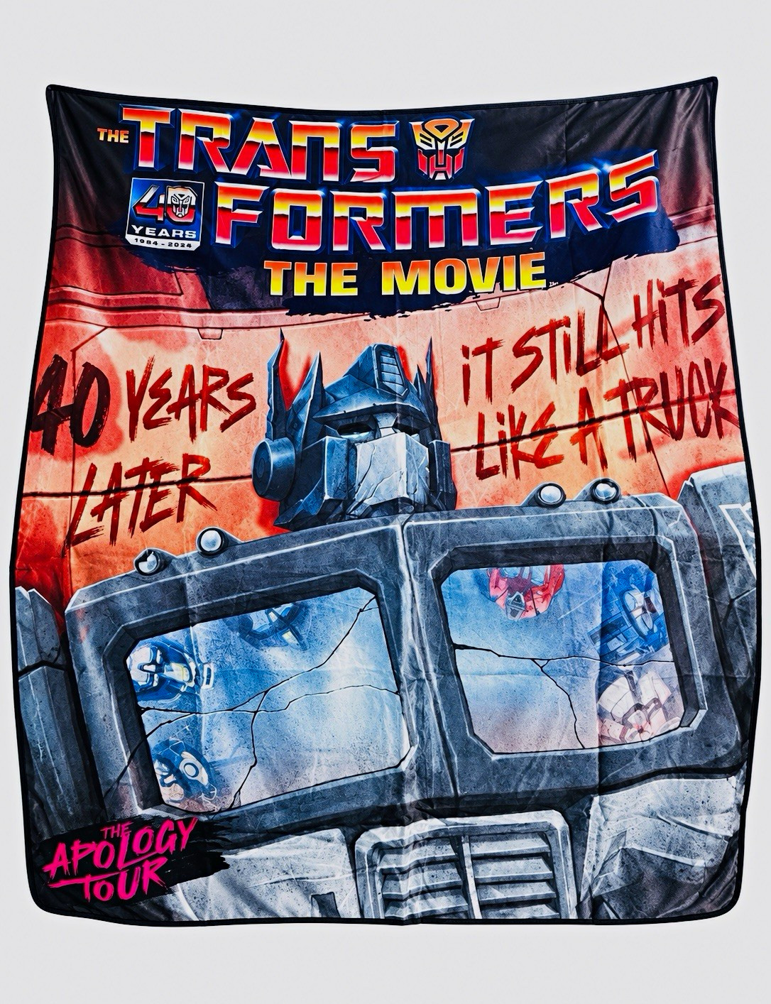Transformers The Movie 40 Years Later The Apology Tour Blanket AMC Exclusive‼️ Transformers The Movie 40 Years Later The Apology Tour Blanket AMC Exclusive‼️