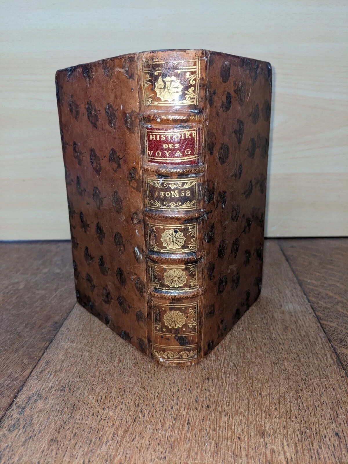 antique book- Histoire générale des voyages tome 58 - 1759
