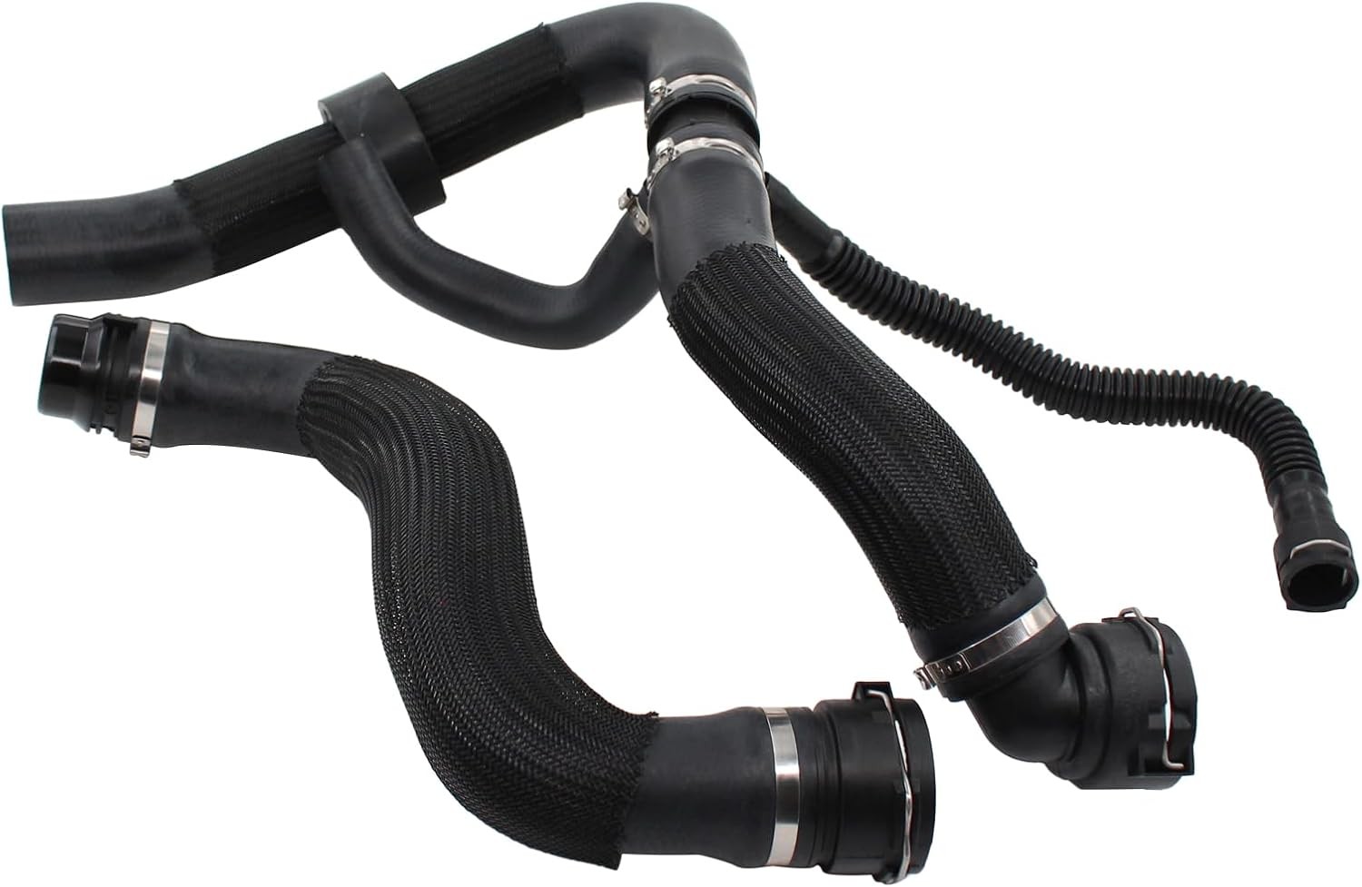 Radiator Coolant Water Hose Upper and Lower for Jeep Compass 2.4 Black 
