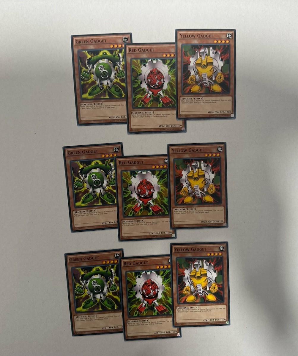 YuGiOh - 3x Green, 3x Red, 3x Yellow Gadget - Set - YGLD-ENC16, ENC17, ENC18