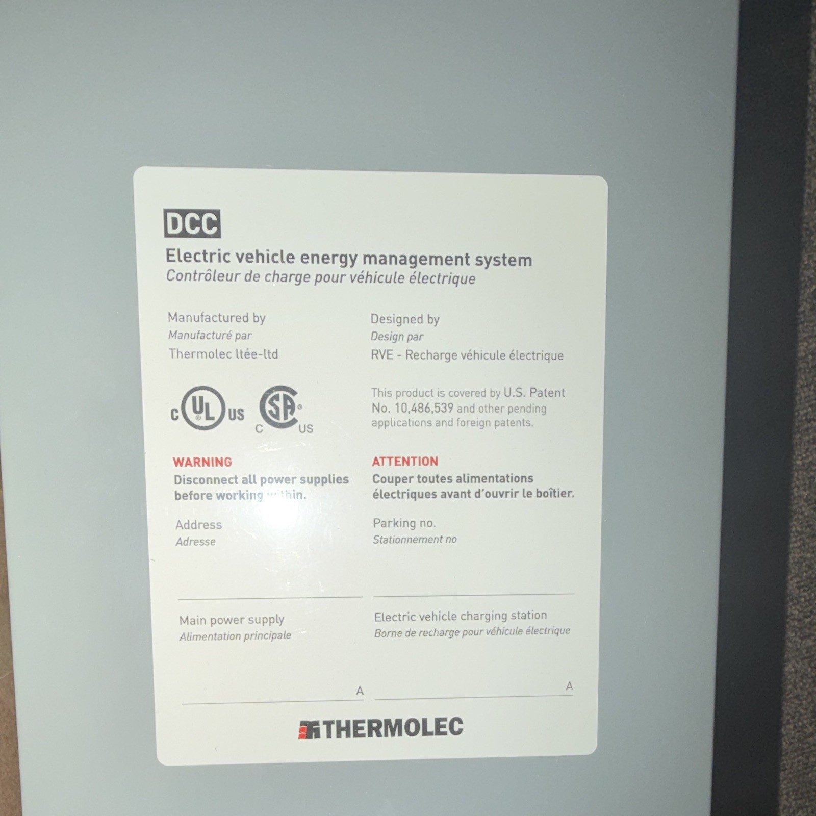 Thermolec DCC Electric Vehicle Energy Management System Controller Thermolec DCC Electric Vehicle Energy Management System Controller