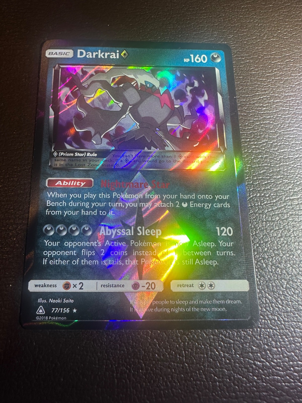 Darkrai Prism Star Card (Ultra Prism) Darkrai Prism Star Card (Ultra Prism)