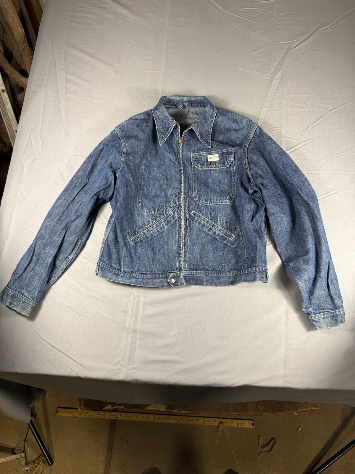 Vintage 1940-50\'s Hercules Denim Jacket Chore Coat AMAZING condition And Fade