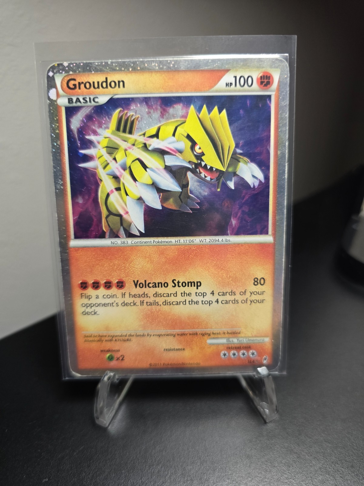 Groudon SL4 Pokemon Call of Legends Shiny Secret Rare