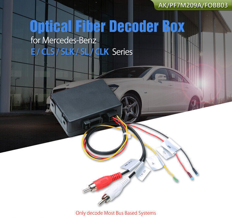 Car Optical Fiber Decoder Box Audio Converter for Mercedes Benz CLS/E/CLK/SL/SLK Car Optical Fiber Decoder Box Audio Converter for Mercedes Benz CLS/E/CLK/SL/SLK