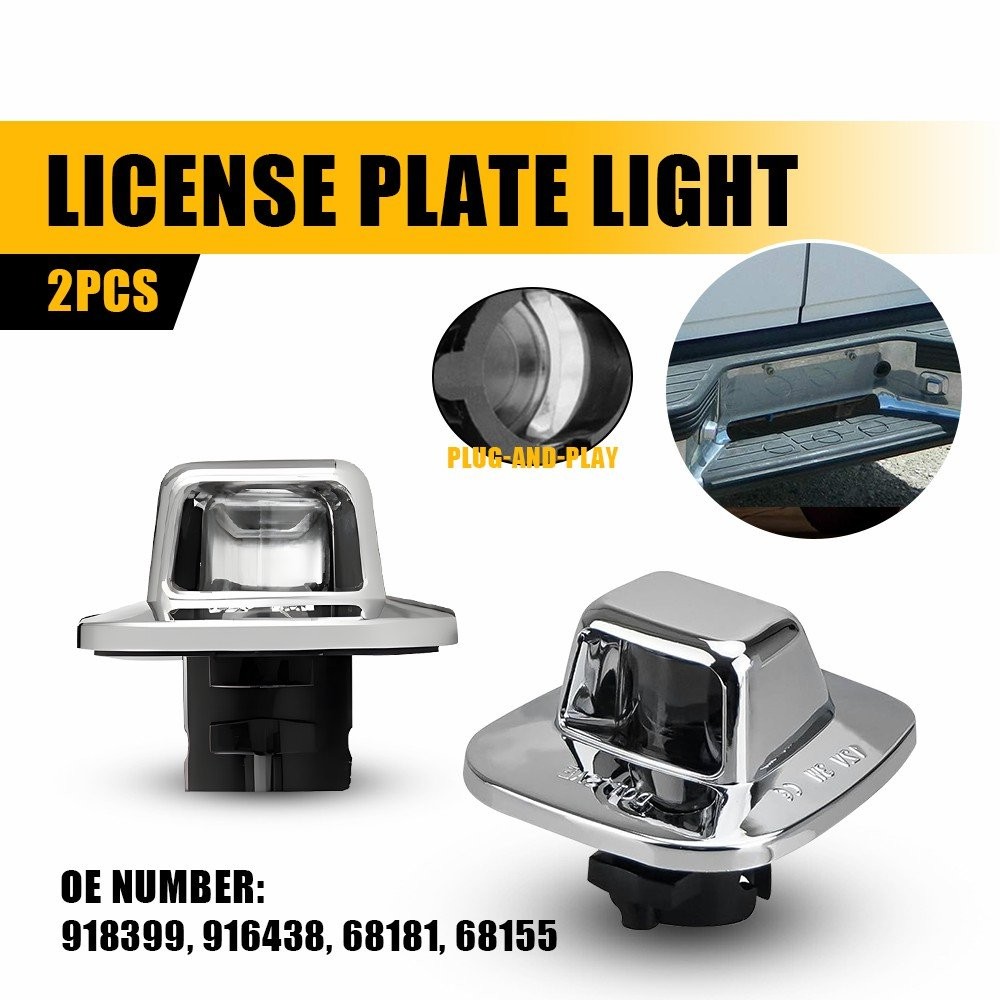 2X Light License Number Plate Lamp Housing Fit Chevy GMC C1500 C2500 C3500 EPPE