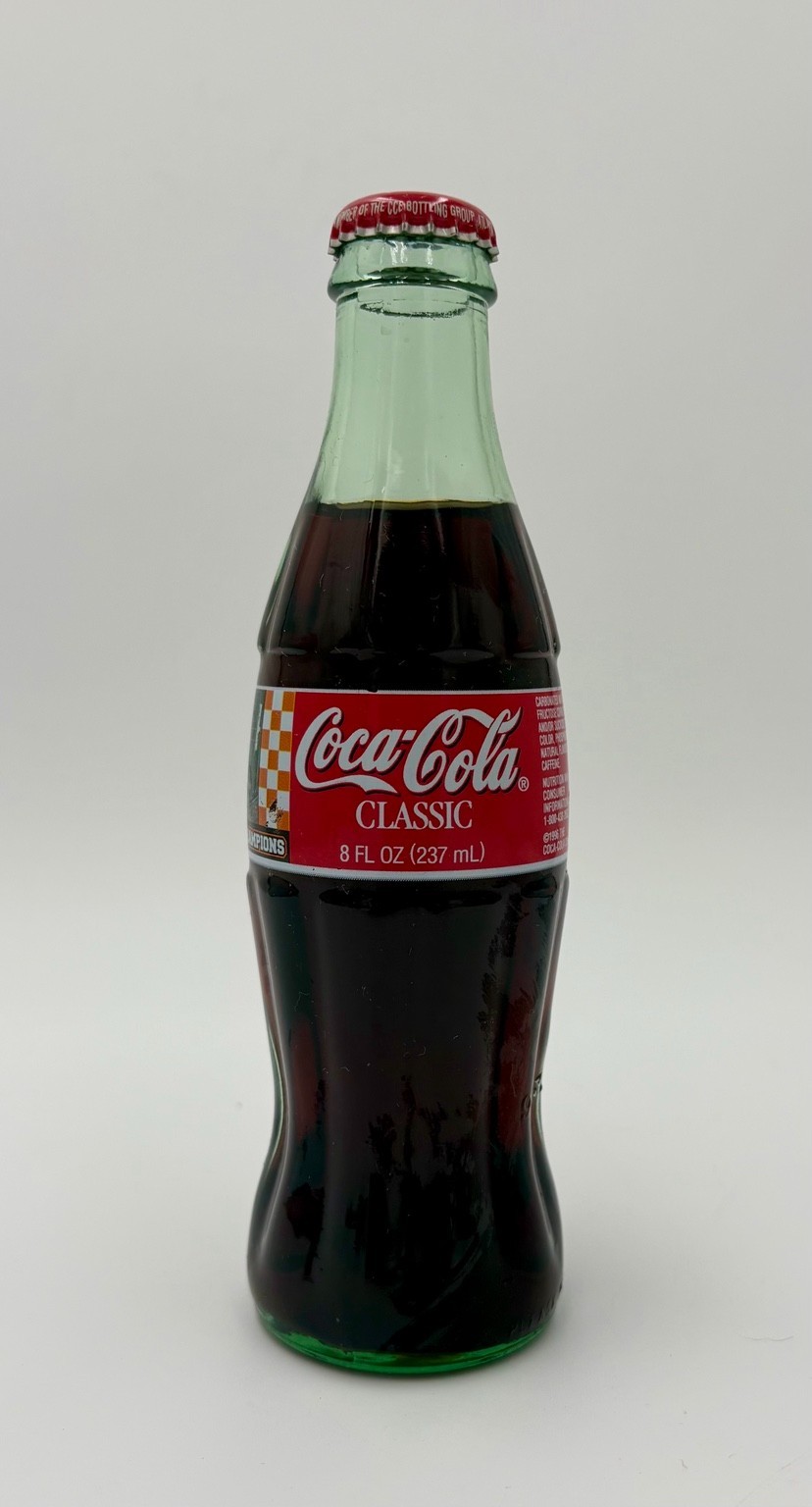Vintage 1998 Tennessee Vols National Championship 8 Oz Coca-Cola Bottle Sealed