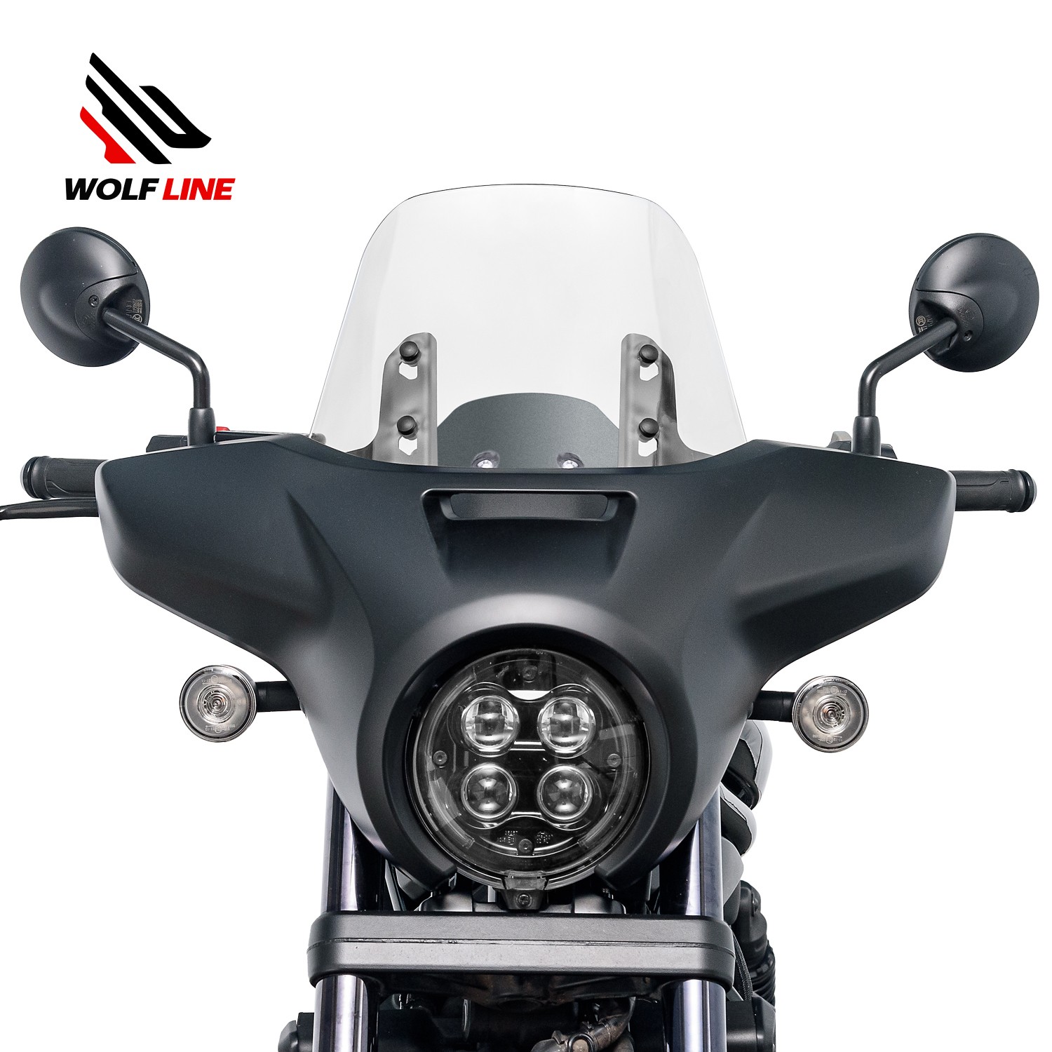 WOLFLINE Headlight Fairing Windshield Bracket For Honda Rebel CMX1100 2021-2026