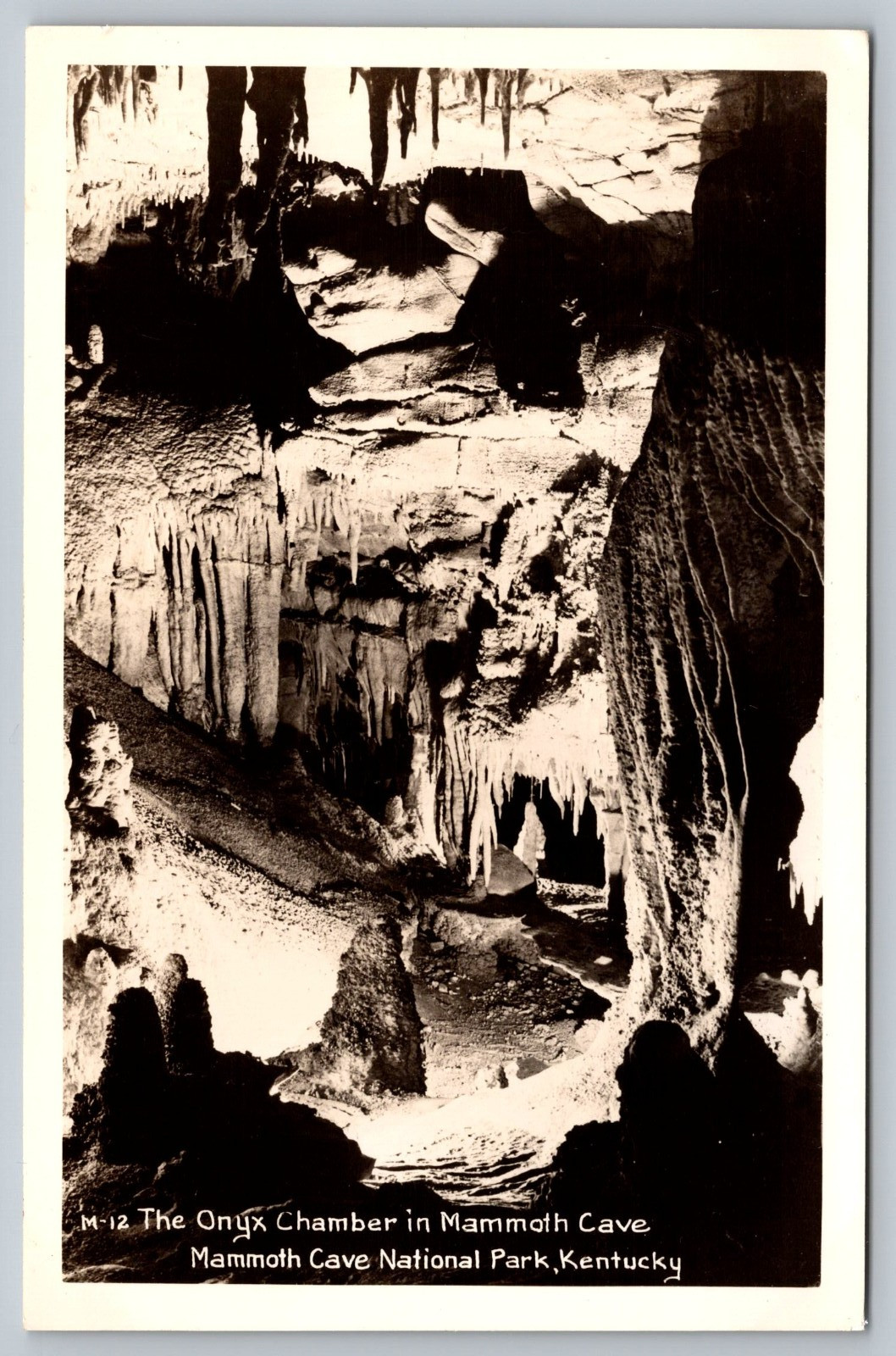 RPPC The Onyx Chamber In Mammoth Cave Kentucky Real Photo c1910 Postcard RPPC The Onyx Chamber In Mammoth Cave Kentucky Real Photo c1910 Postcard
