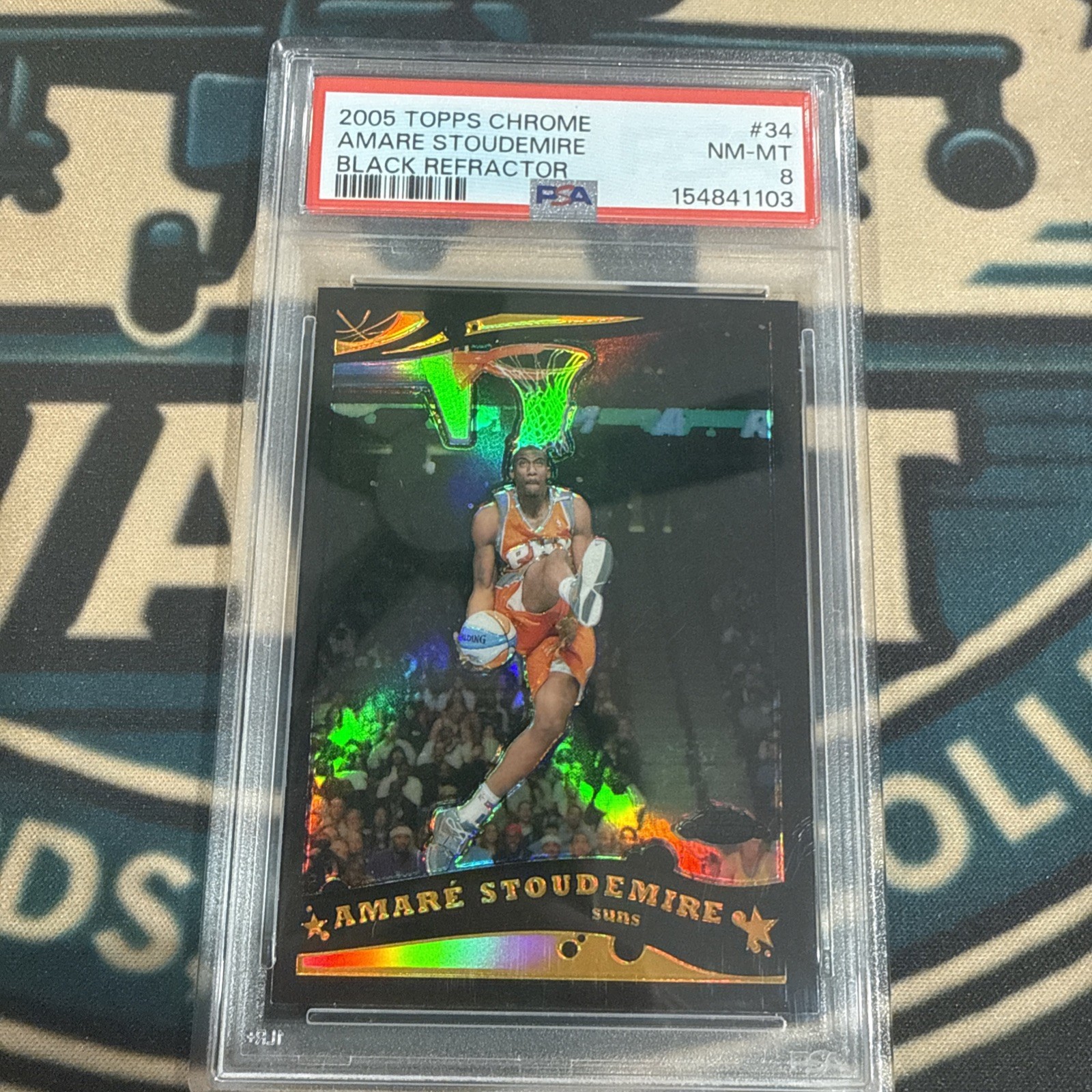 2005-06 Topps Chrome Amare Stoudemire Black Refractor /399 #34 Suns Rare 2005-06 Topps Chrome Amare Stoudemire Black Refractor /399 #34 Suns Rare