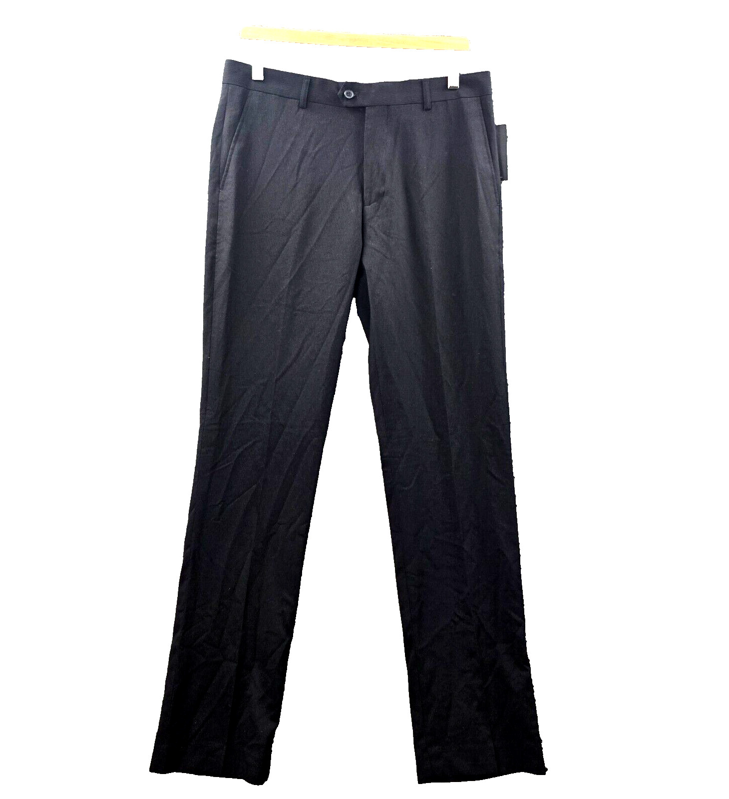 New Connor Dress Pants Size 32 Black Pintripe Flat Front Straight
