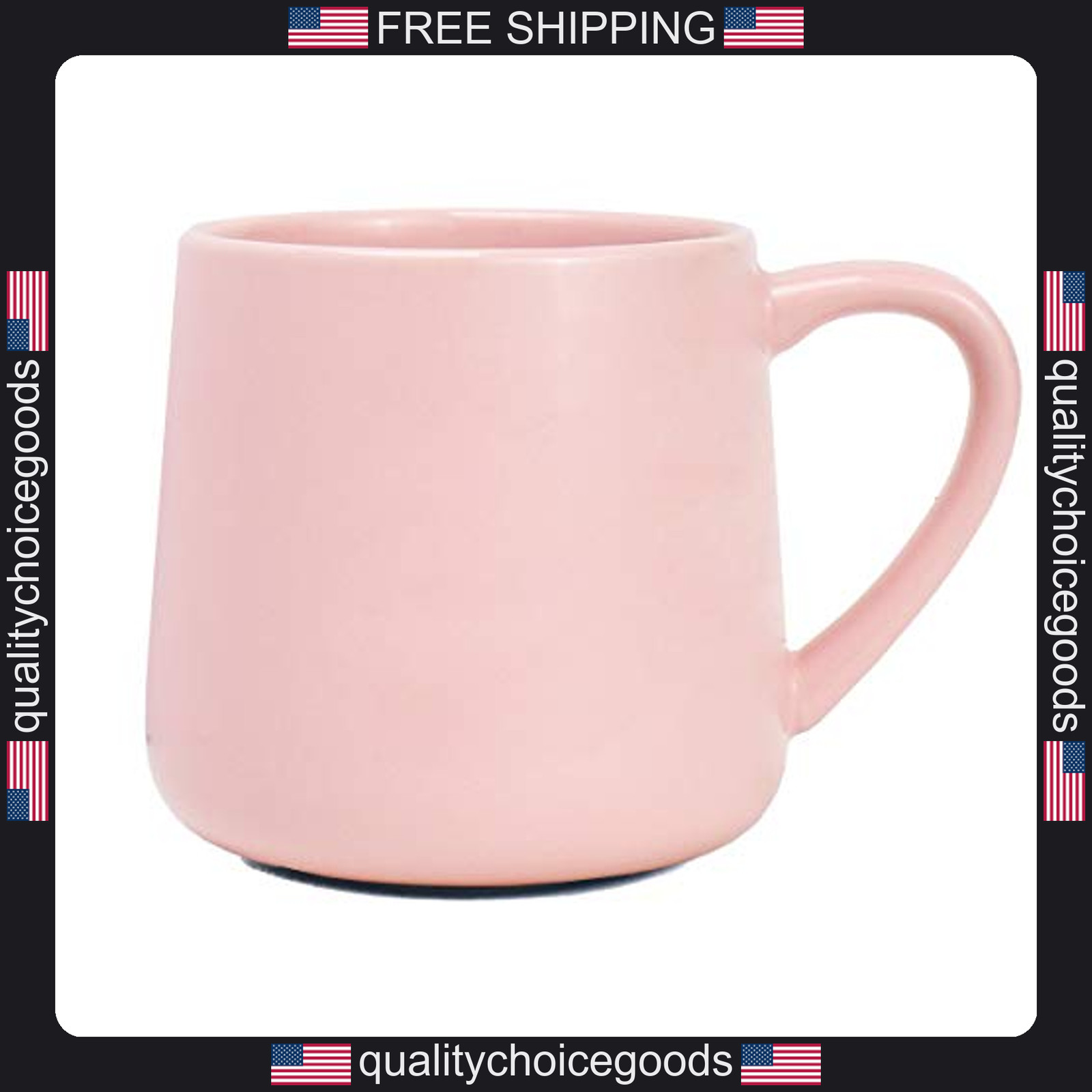Ceramic Coffee Mug 18 oz Pink Large Capacity Dishwasher Safe for Office & Home