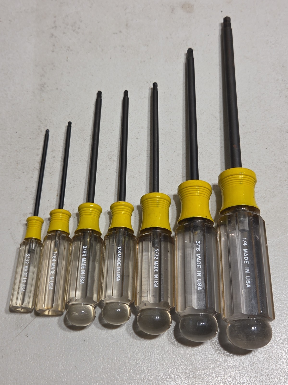 Craftsman 7 Pc Ball End Hex Allen Driver Set 41117 SAE Drivers