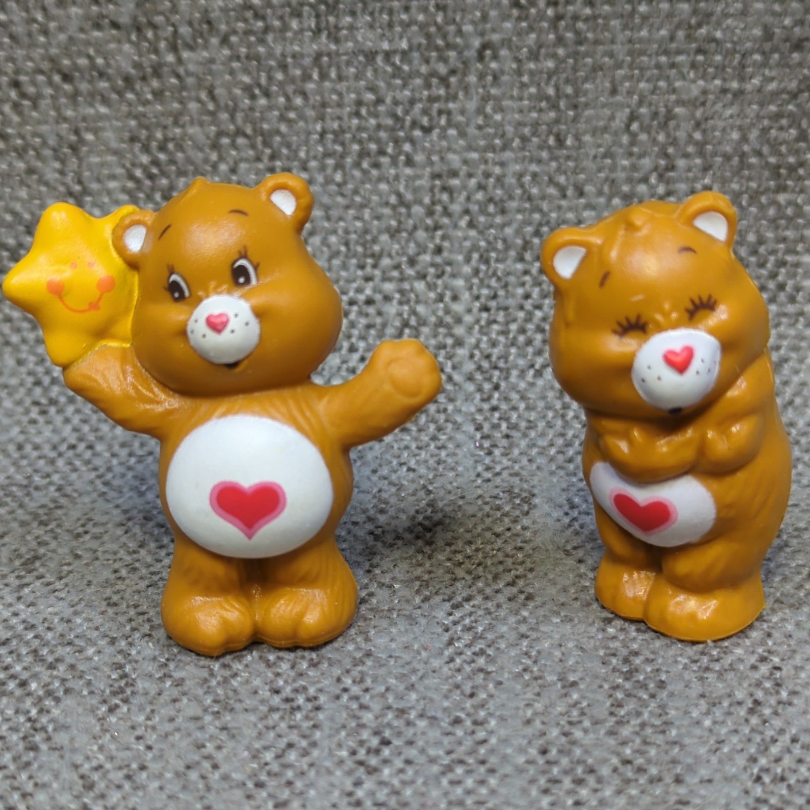 Vintage 1983 &1984 Care Bears Tenderheart Bear Miniature Figures Lot of 2 Vintage 1983 &1984 Care Bears Tenderheart Bear Miniature Figures Lot of 2