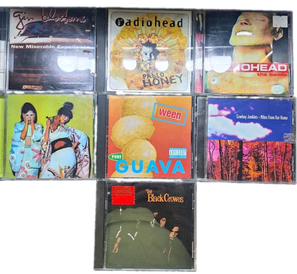 Vintage 90s Alternative Rock 7 CD Lot - Radiohead, Ween, Gin Blossoms, Sparks 