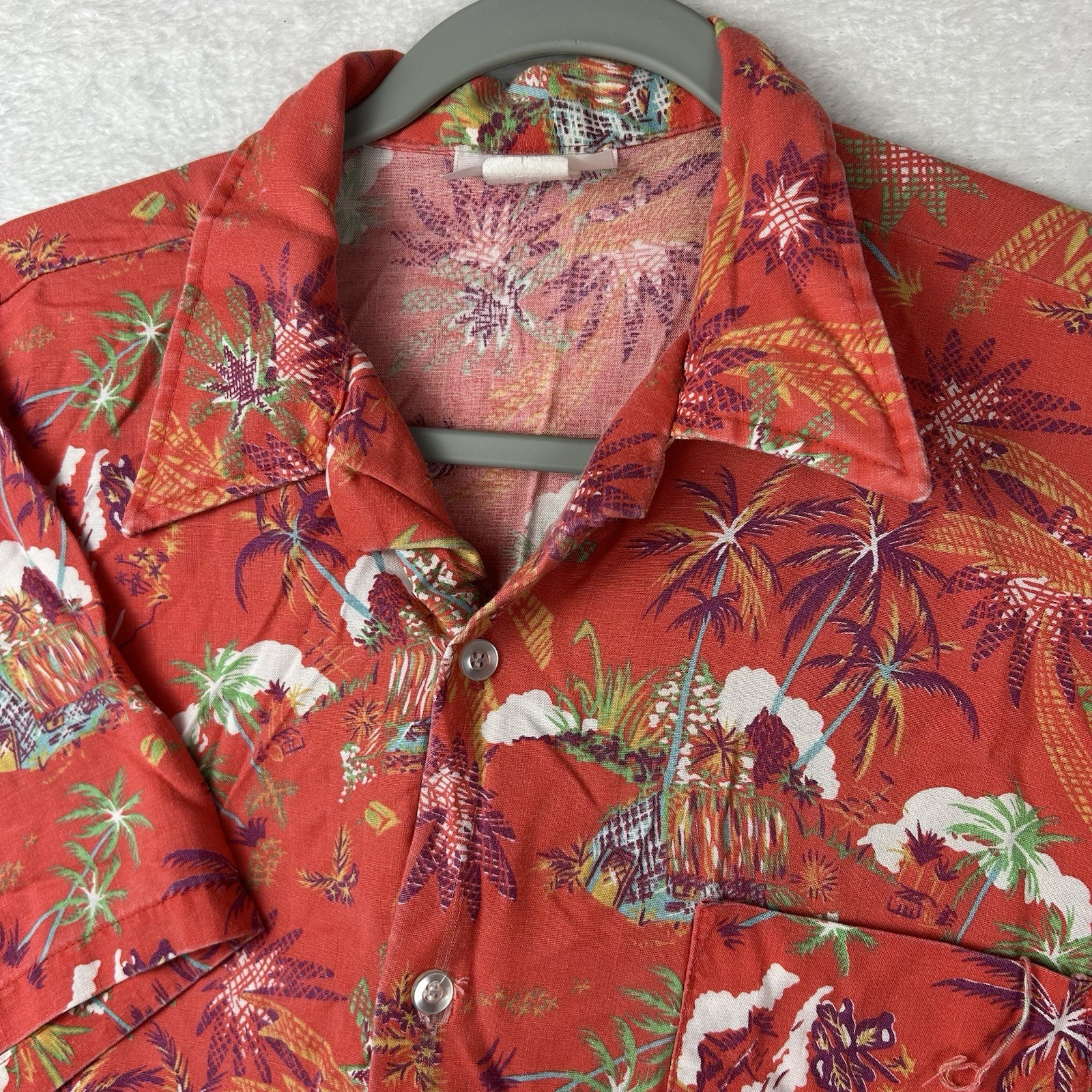 VTG Sears Jeans Joint Avril Rayon Floral Aloha Hawaiian Shirt Men L (fits S) 70s VTG Sears Jeans Joint Avril Rayon Floral Aloha Hawaiian Shirt Men L (fits S) 70s