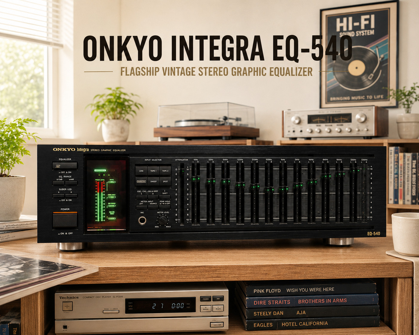 Onkyo Integra EQ-540 🌈RaRe🌈 Flagship Vintage Stereo Graphic Equalizer