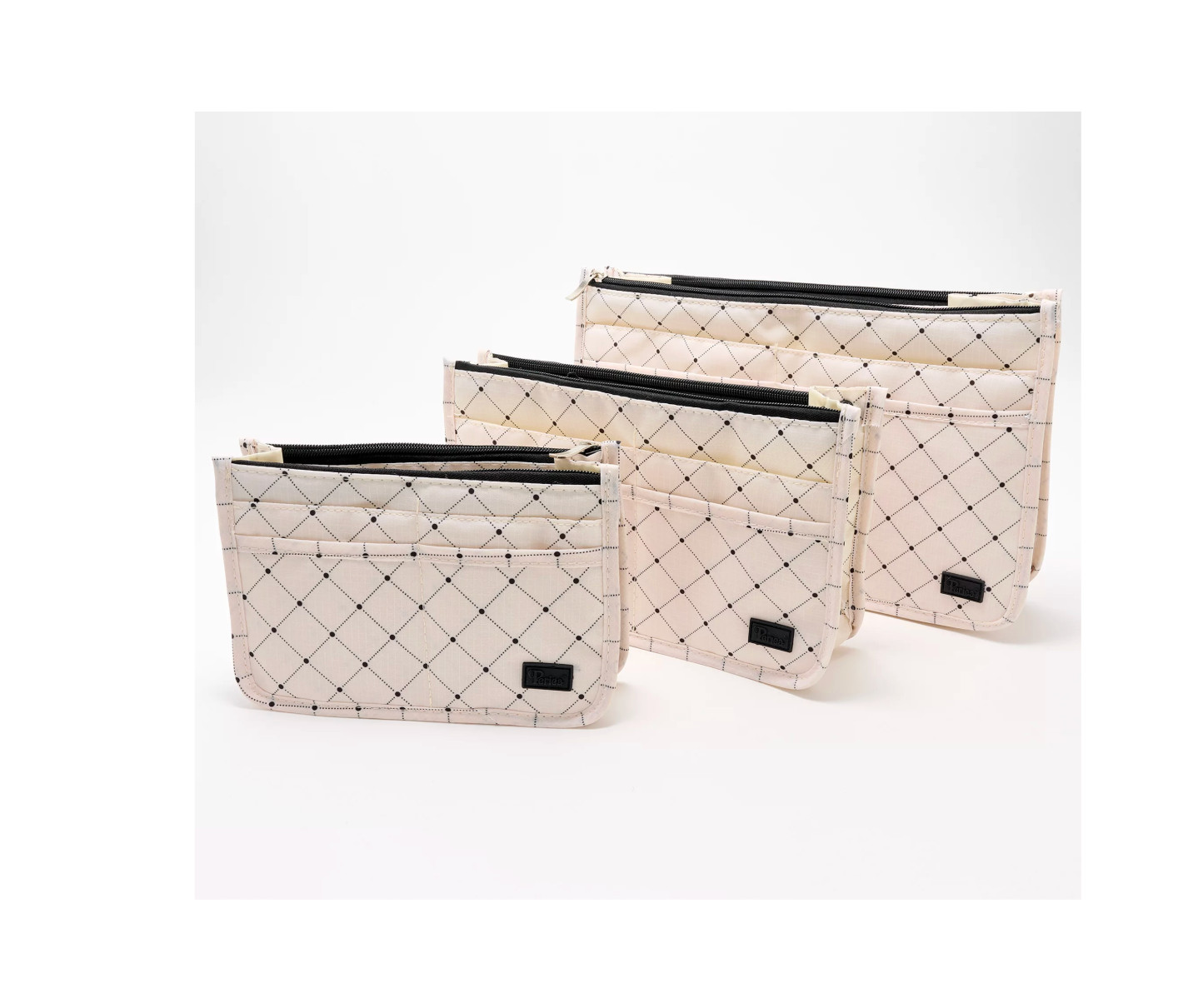 Periea Set of 3 Purse Organizers - Black Dots Periea Set of 3 Purse Organizers - Black Dots