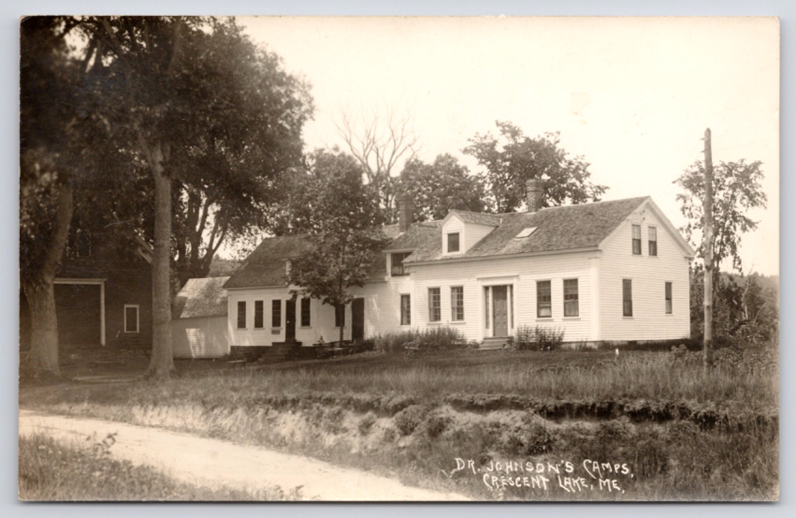 1950s RPPC Casco Maine - Dr. Johnson\'s Camps - Summer Crescent Lake UNP Postcard 1950s RPPC Casco Maine - Dr. Johnson\'s Camps - Summer Crescent Lake UNP Postcard