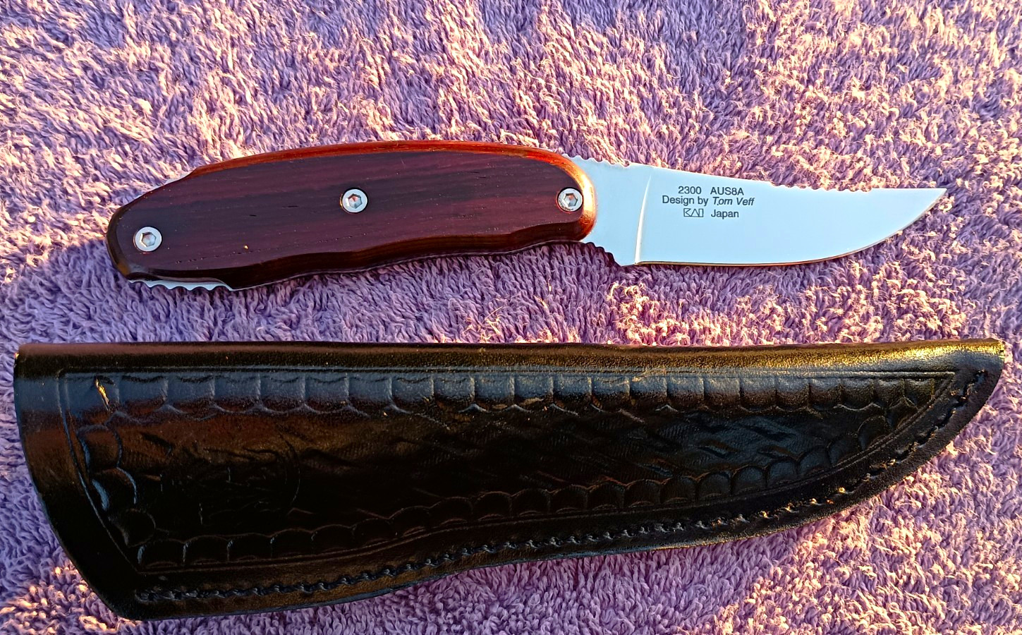 Kershaw 2300 Kaper Knife Tom Veff 2003 Kai Japan Unused W/S&W Sheath Unused Nice Kershaw 2300 Kaper Knife Tom Veff 2003 Kai Japan Unused W/S&W Sheath Unused Nice