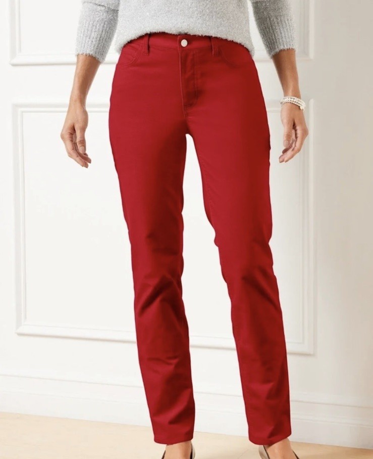 NWT Talbots Signature Women’s Size 12 Red Cotton Blend Velveteen Pant NWT Talbots Signature Women’s Size 12 Red Cotton Blend Velveteen Pant