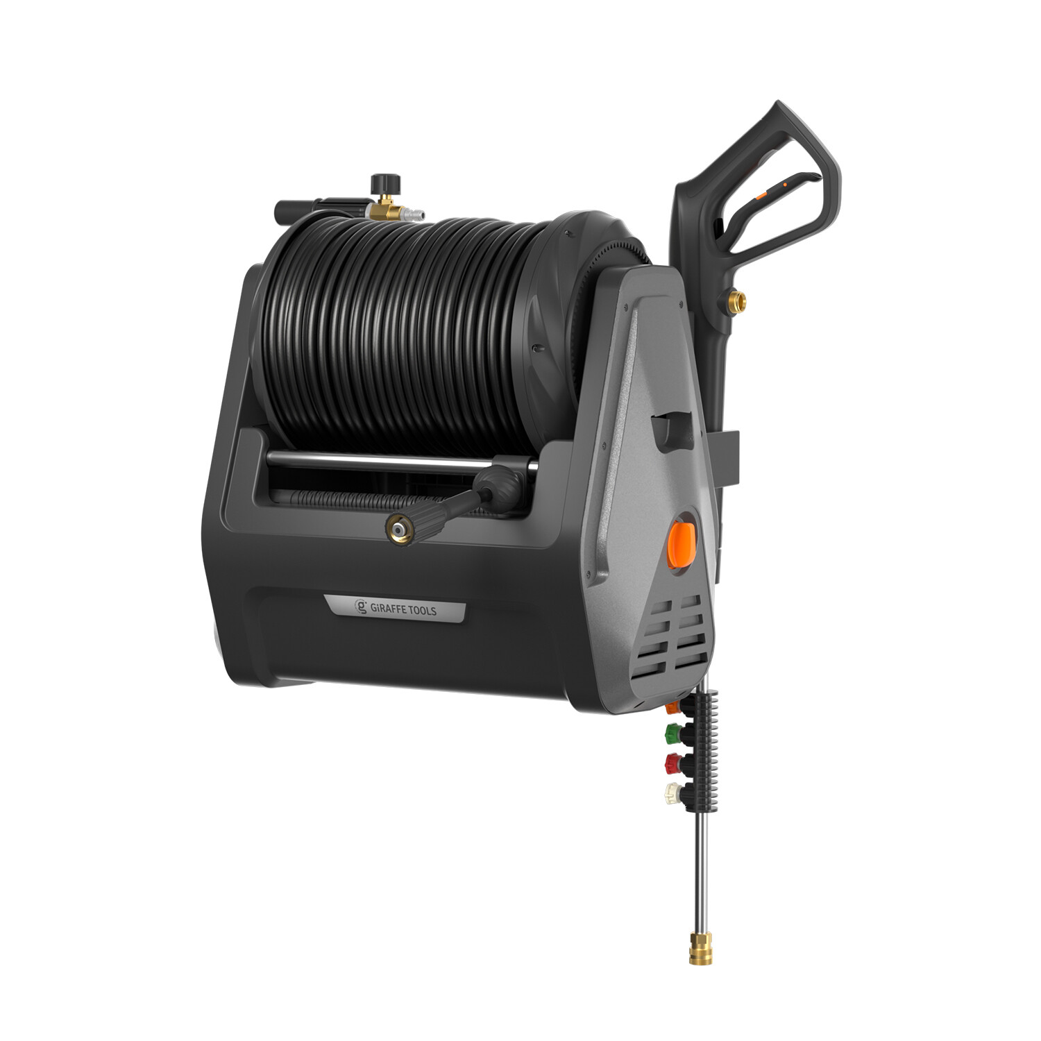 Giraffe Tools Electric Pressure Washer 2900 PSI Power Washer Hose Reel 100 Feet