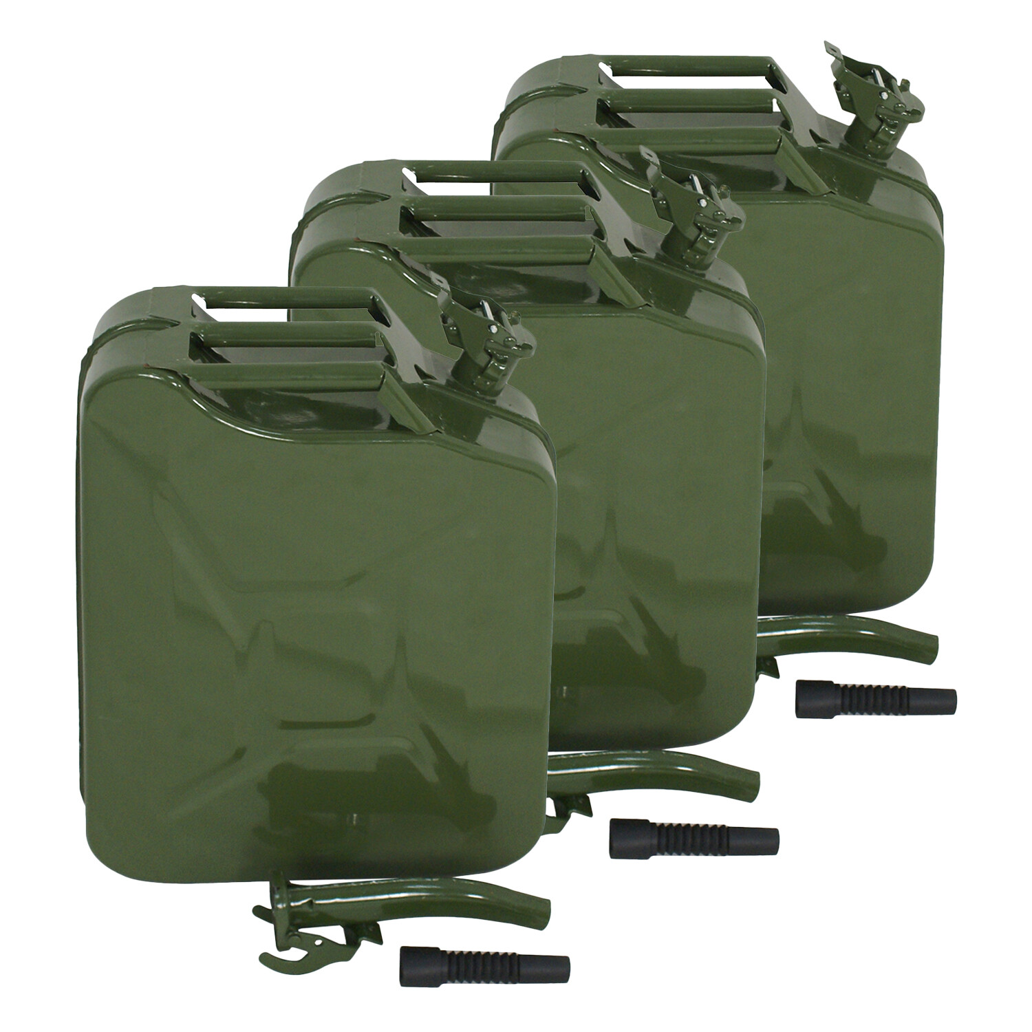 3X Jerry Can  oline Oil Army Army Backup Metal Steel  5 Gallon 20L Tank