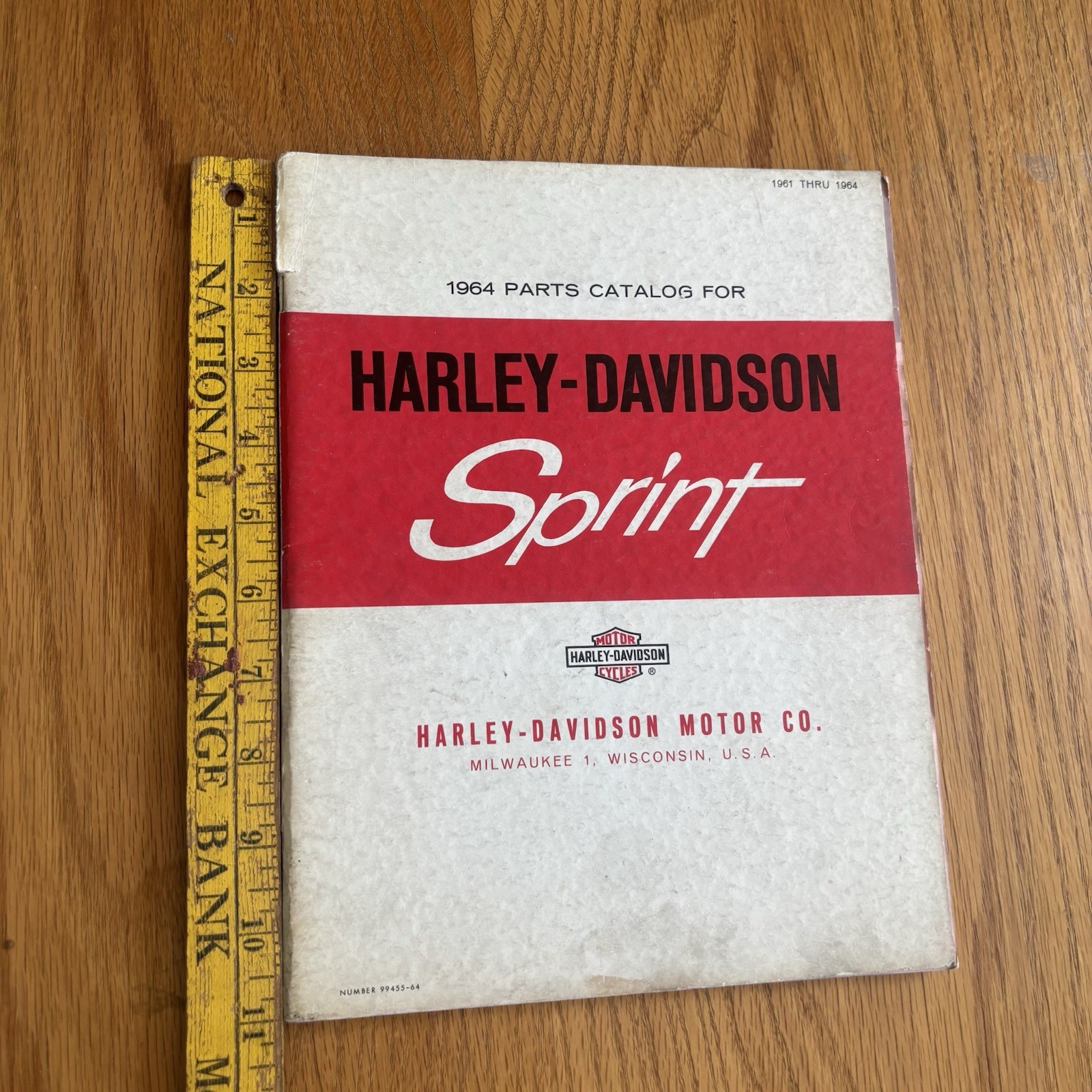 1964 Harley Sprint Parts Catalog Classic Retro Motorcycle Iconic