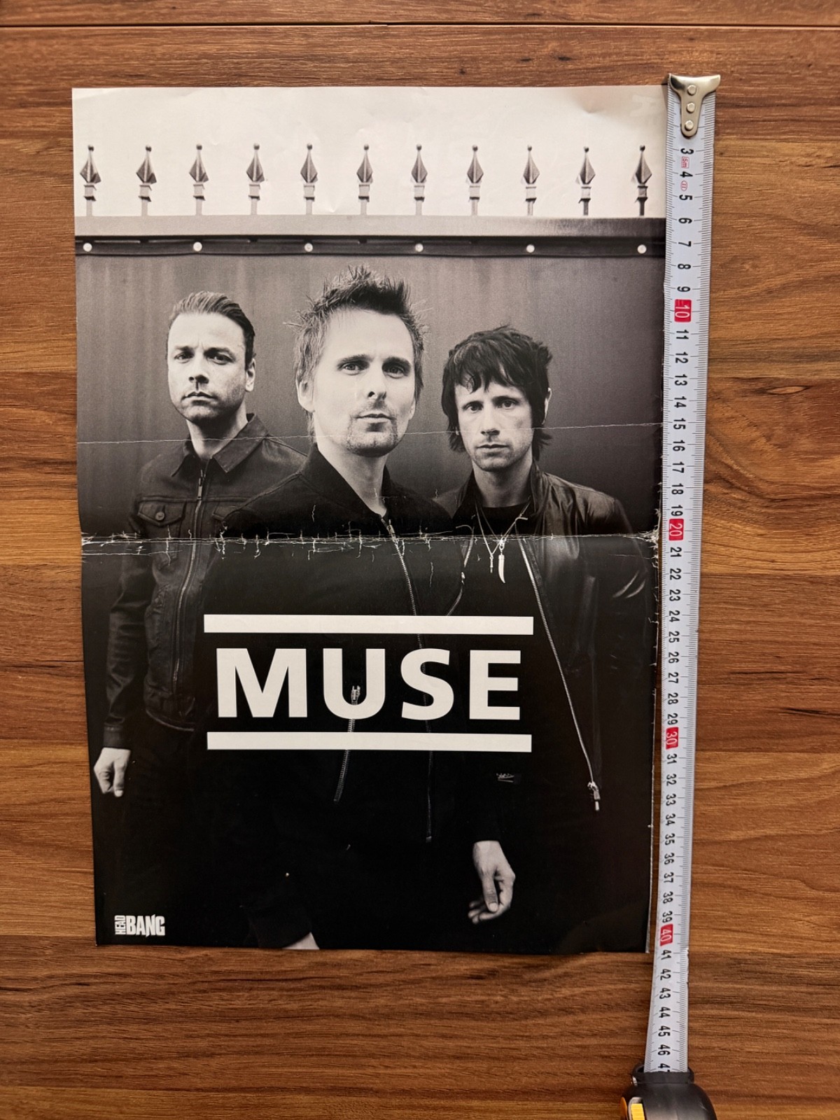 Muse Original Magazine Poster 42x30cm Rock Band Matt Bellamy Rare Collectible