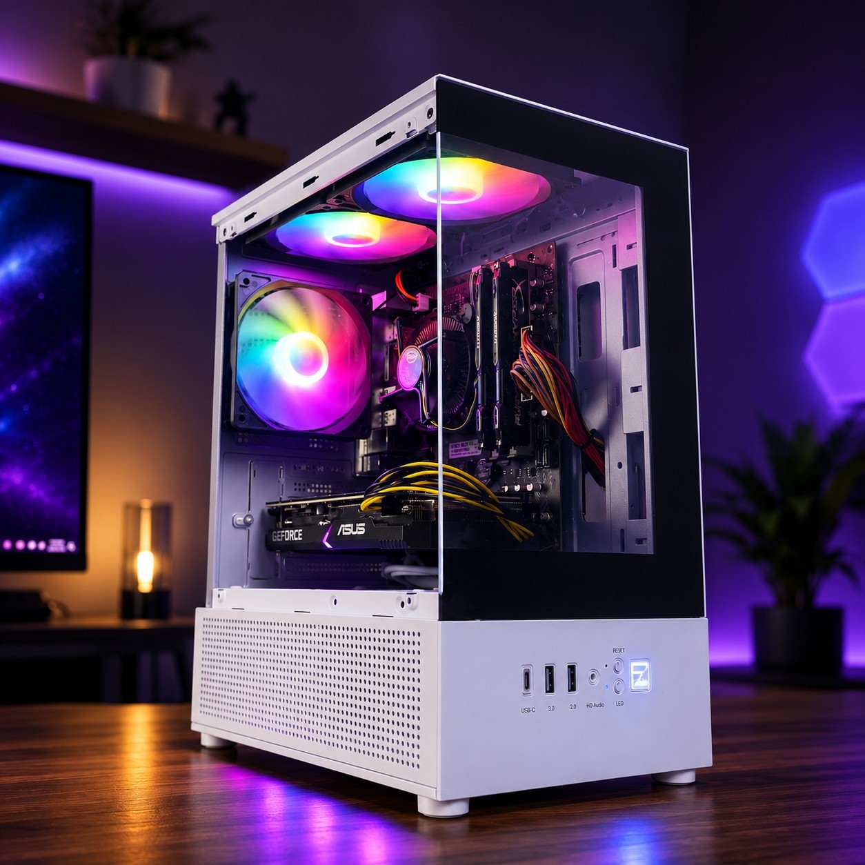 Custom Gaming PC RGB Desktop i7 PC 32 GB RAM 1TB SSD Nvidia GTX 1660 SUPER W11