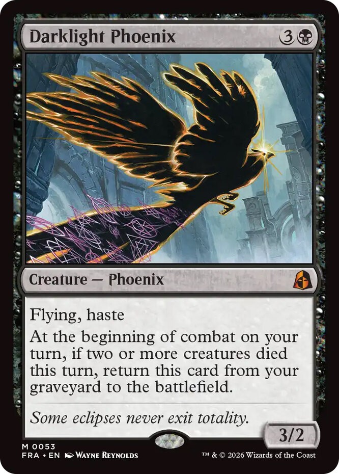 x1 Darklight Phoenix M MTG Reality Fracture M/NM, English