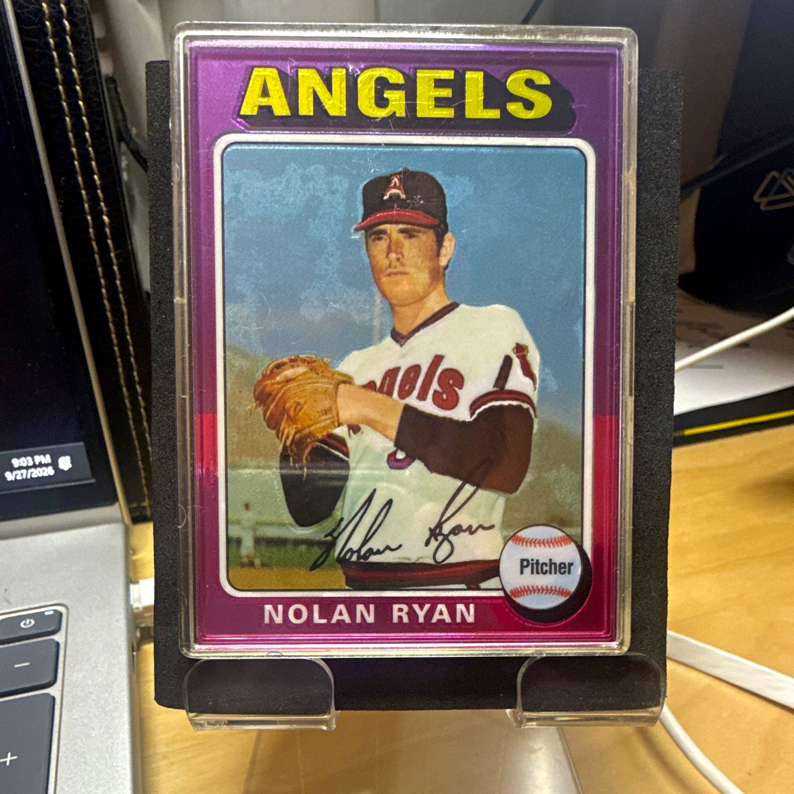 Topps 1975 Topps Finest Nolan Ryan 500 California Angels Refractor RP Insert HOF