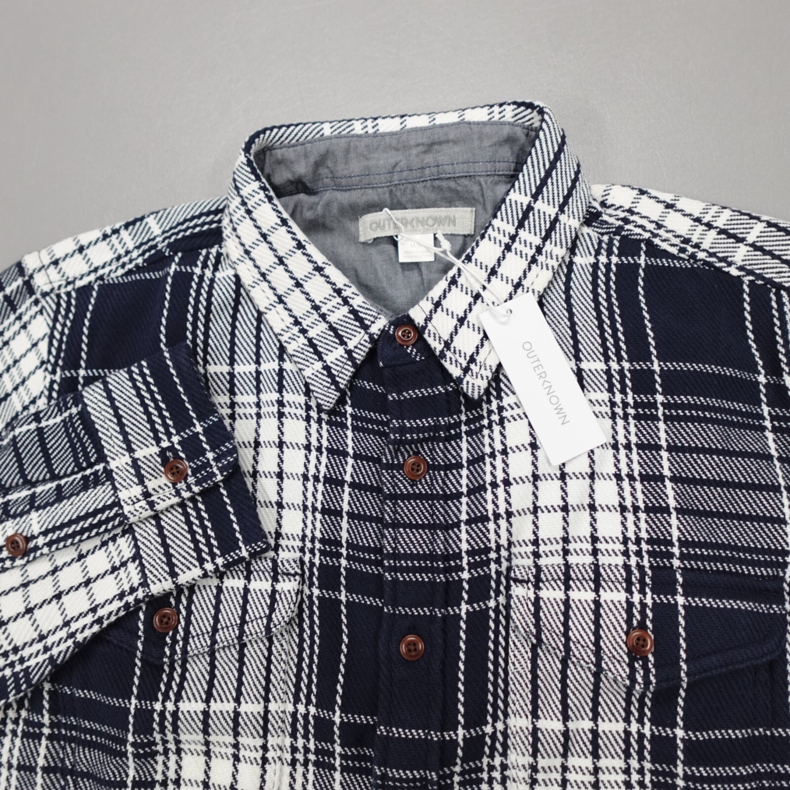 Outerknown Blanket Shirt Plaid Button Up Organic Cotton 1310023W ABB Mens Size S Outerknown Blanket Shirt Plaid Button Up Organic Cotton 1310023W ABB Mens Size S