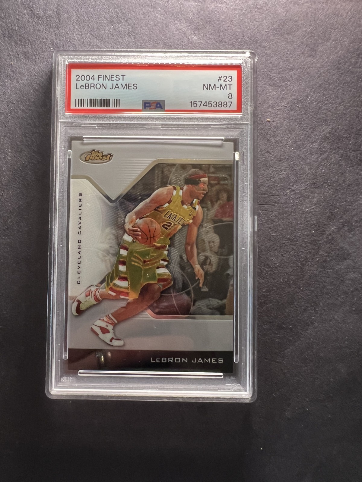 2004-05 Finest LeBron James 2nd Year Mask PSA 8 - Cavs Lakers Heat MVP Champ 2004-05 Finest LeBron James 2nd Year Mask PSA 8 - Cavs Lakers Heat MVP Champ