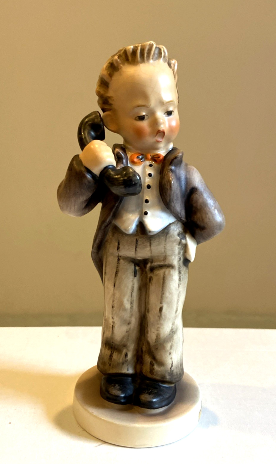 Goebel M.I. Hummel Hello Boy Telephone W Germany 5.75 Goebel M.I. Hummel Hello Boy Telephone W Germany 5.75