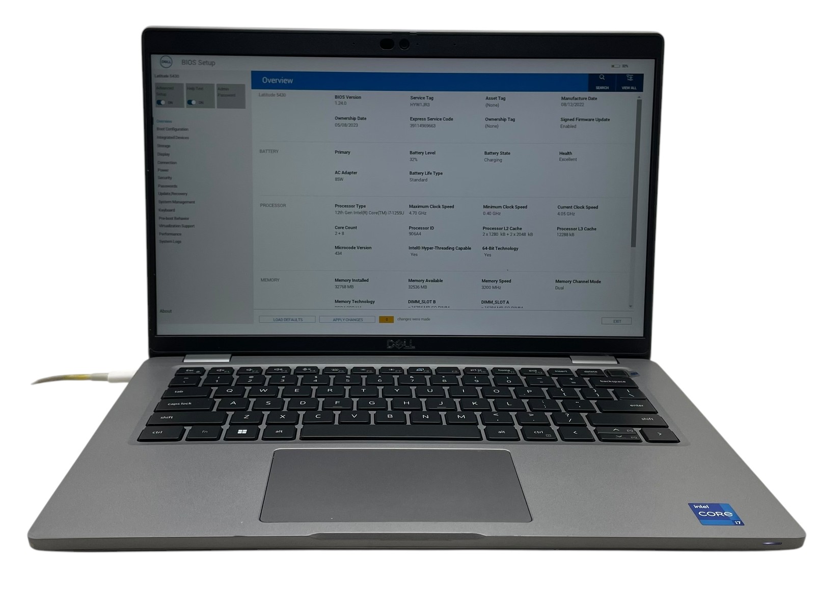 DELL LATITUDE 5430 NOTEBOOK i7-1255u 32GB RAM 512GB SSD--GRADE D