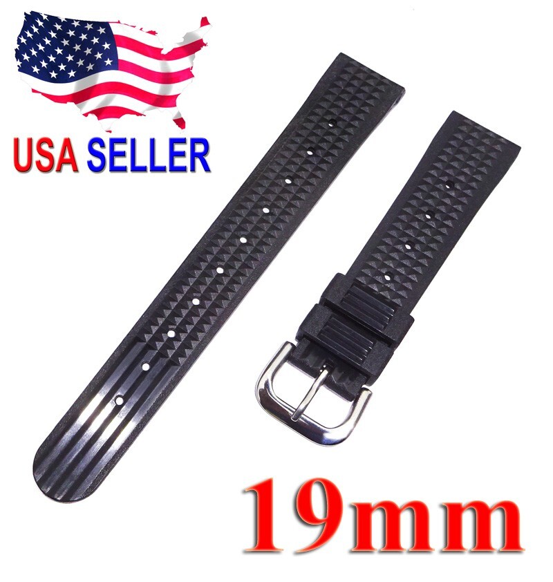 19mm 20mm SOFT Waffle Watch Band for Vintage Seiko 6105 6217 Diver Watch & More